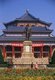 China: Dr Sun Yat-sen (1866-1925), founder of the Chinese Republic, stands in front of the Sun Yatsen Memorial Hall (Sun Zhongshan Jiniantang), Guangzhou (Canton), Guangdong Province